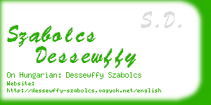 szabolcs dessewffy business card